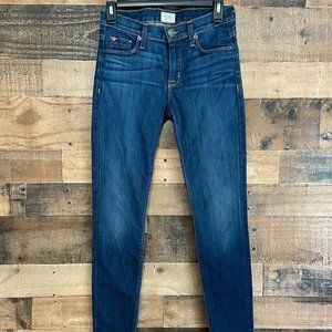 Hudson Nico Midrise Super Skinny Jeans Blue Women's Size 25